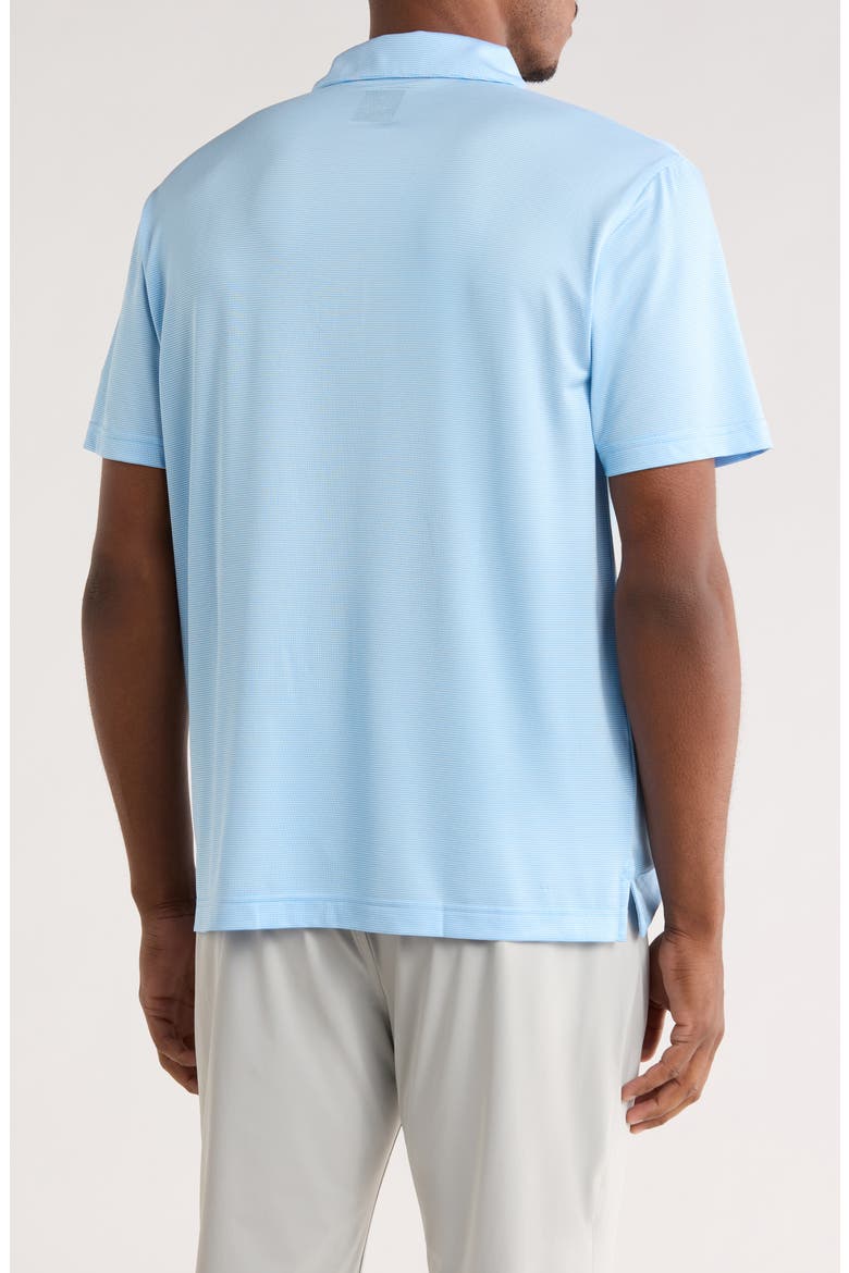 Fine Line Stripe Polo, Alternate, color, COMET SEA STAR