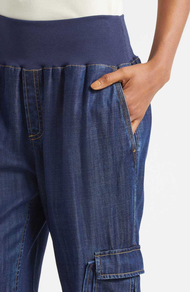 Cinq à Sept Giles Denim Cargo Joggers, Alternate, color, Mer