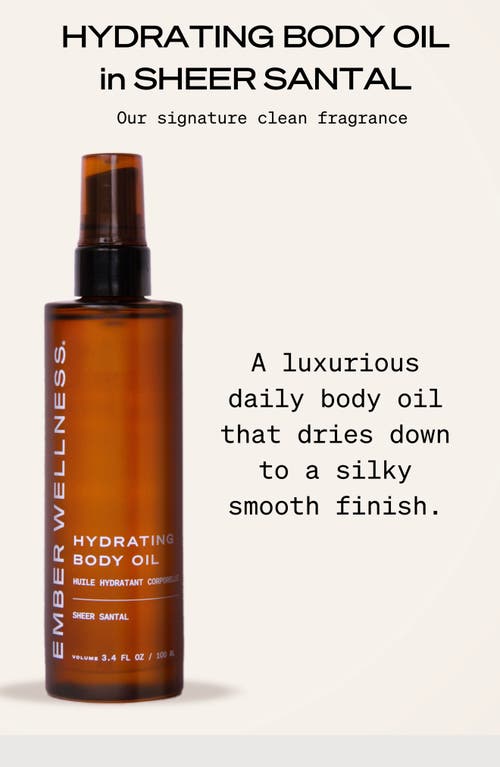 Ember Wellness Hydrating Body Oil In Transparent