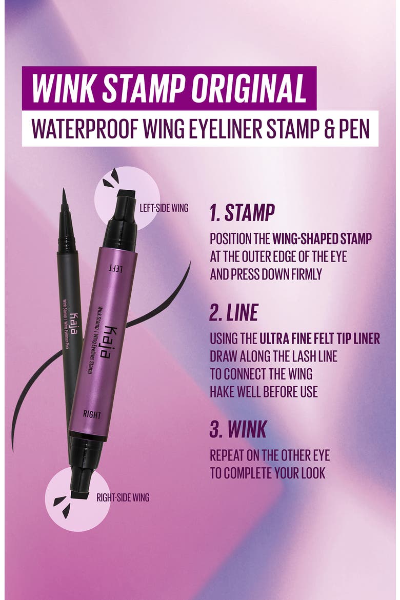 Wink Stamp Waterproof Wing Eyeliner Stamp & Pen, Alternate, color, BLACK