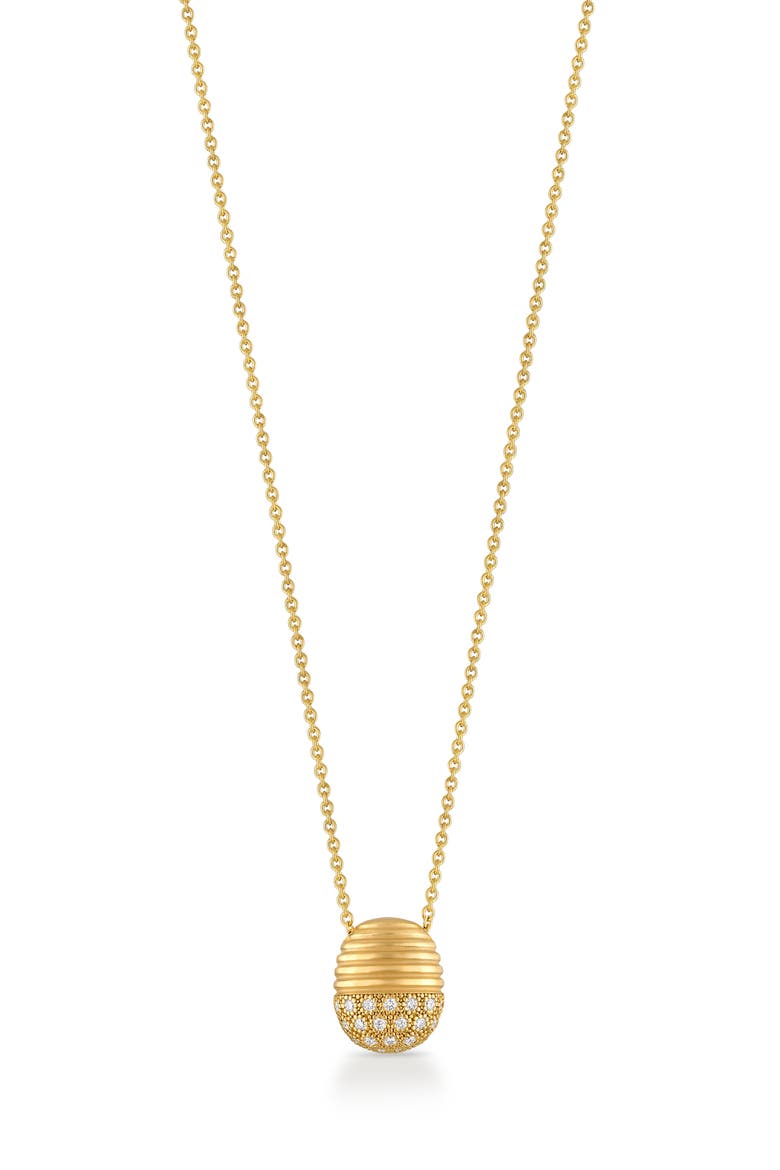 Isla Oval Diamond Pendant Necklace, Main, color, YELLOW GOLD