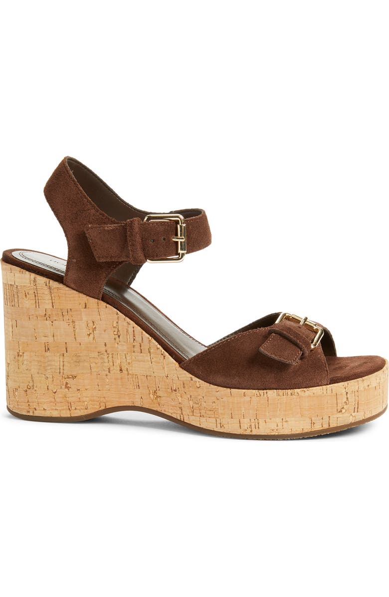 Nordstrom Nomi Ankle Strap Platform Wedge Sandal, Alternate, color, Brown Chocolate