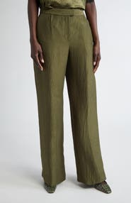 Jason Wu Collection Crinkled Satin Straight Leg Trousers