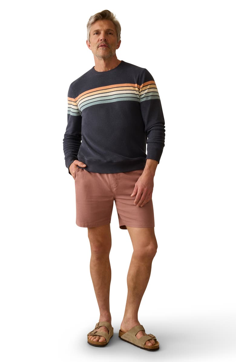 Faherty Essential Stretch Cotton Drawstring Shorts, Alternate, color, Cedar Rose