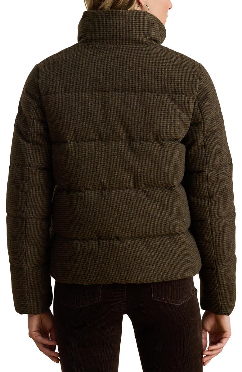 Lauren Ralph Lauren Puffer Jacket, Alternate, color, Brown Mini Check