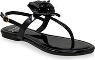 CHASE AND CHLOE Floral Post Toe Sandal