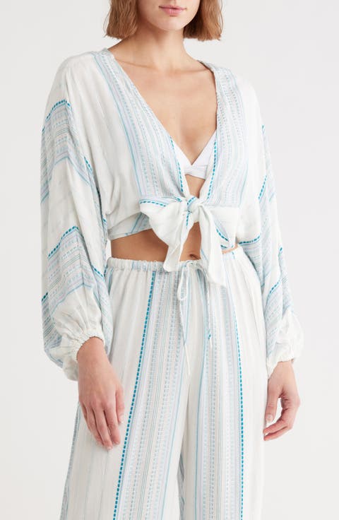 Reese Tie Front Cover-Up Top