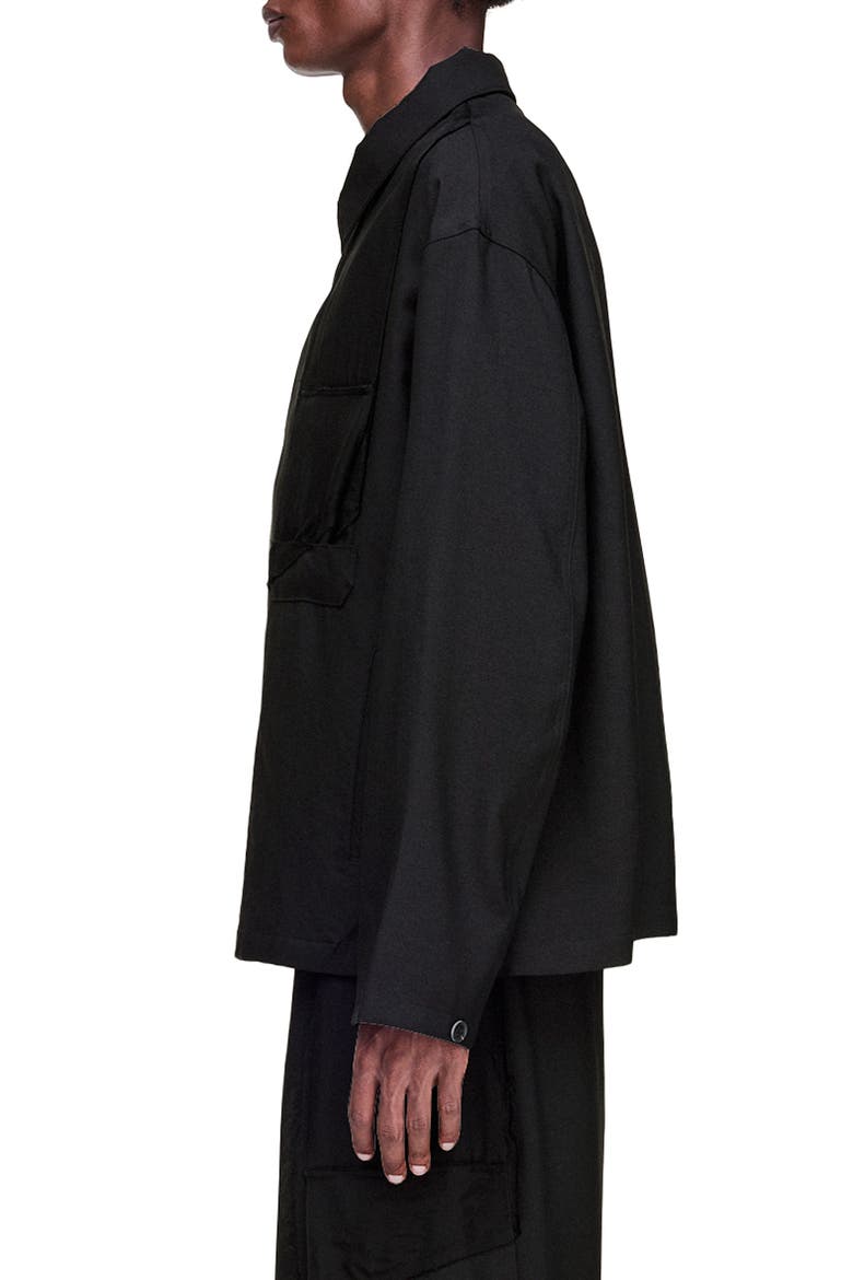 Twill Utility Jacket, Alternate, color, BLACK