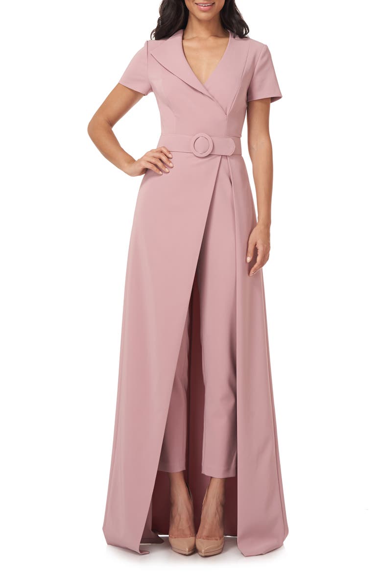 Garcelle Asymmetric Neck Maxi Romper, Main, color, WOOD ROSE