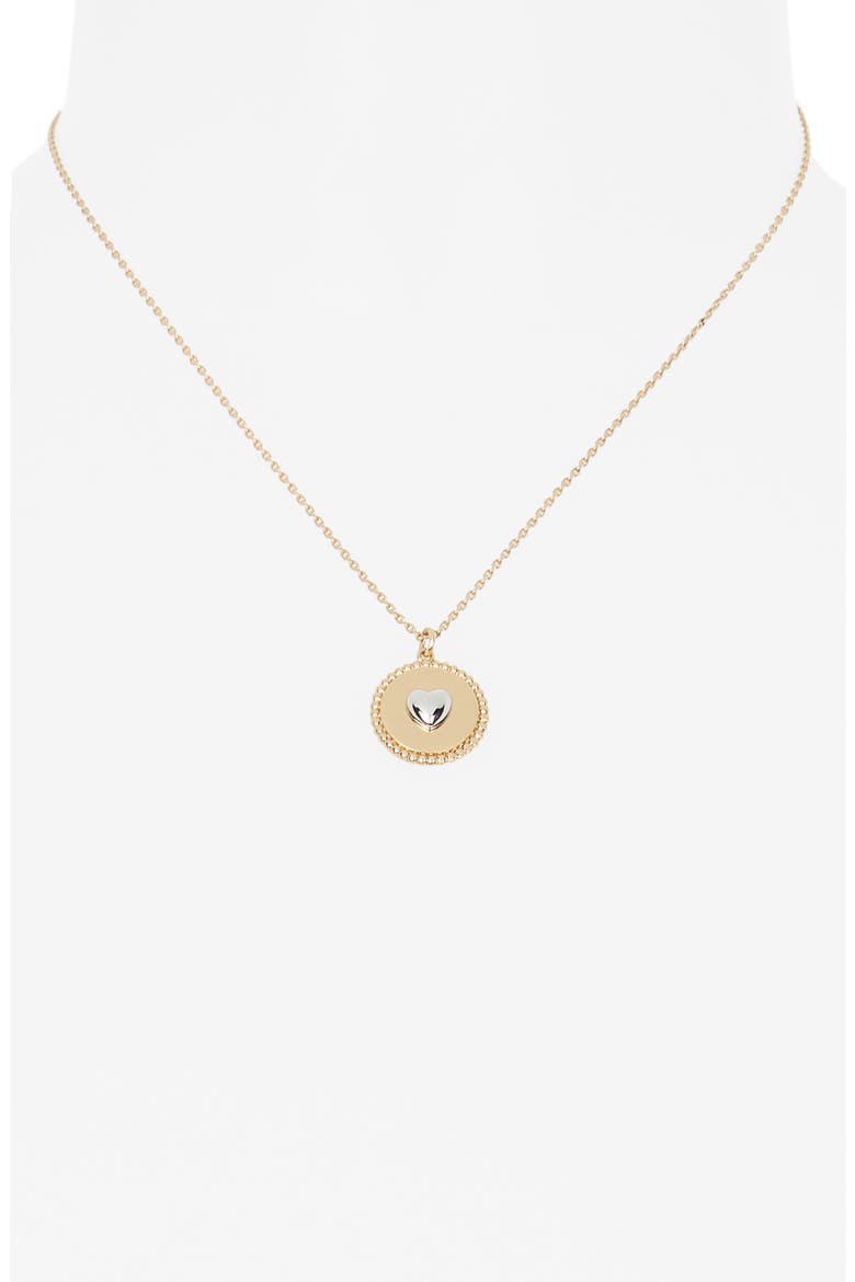 heartful mini pendant, Alternate, color, GOLD SILVER
