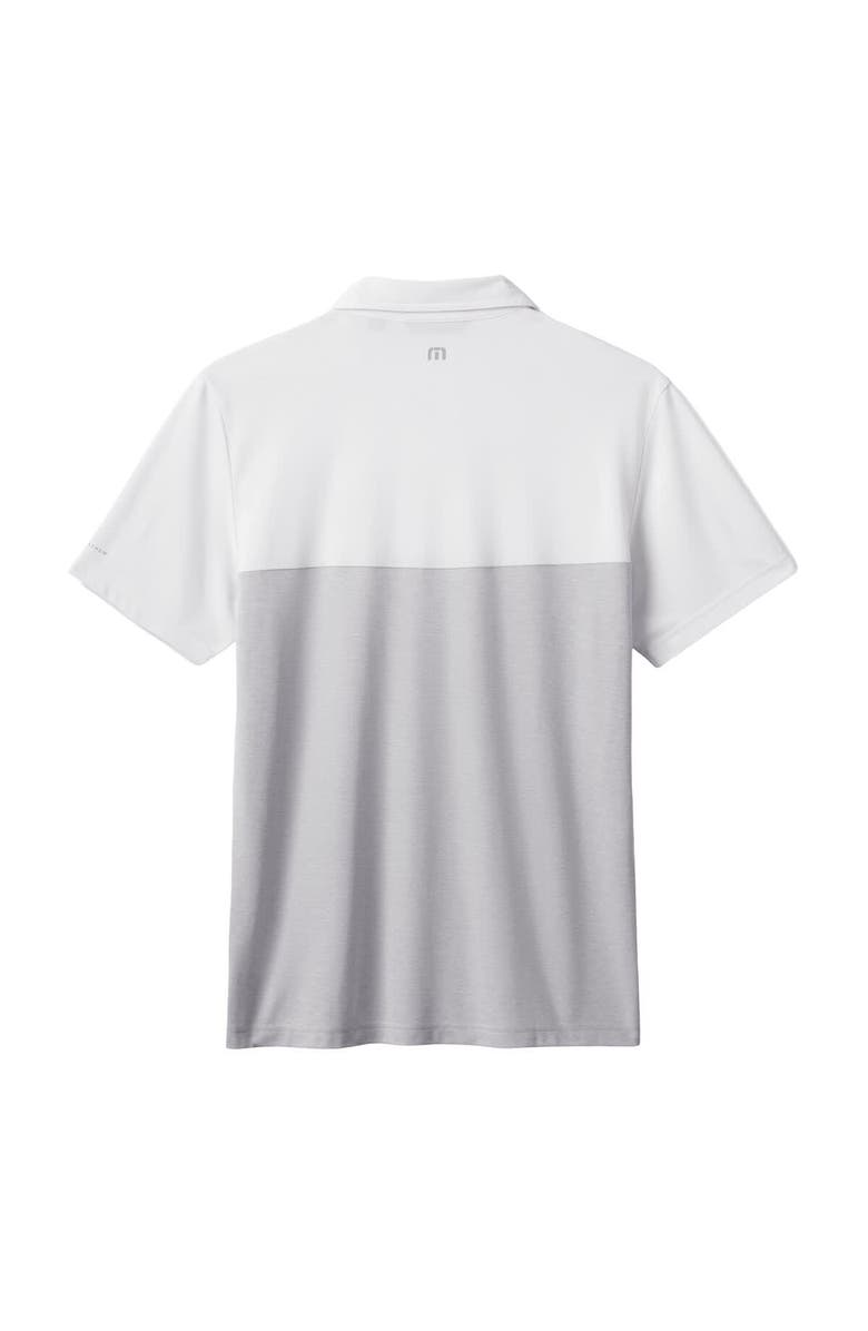 TravisMathew Men's TravisMathew White/Gray Los Angeles Dodgers Home Run Leader Tri-Blend Polo, Alternate, color, White