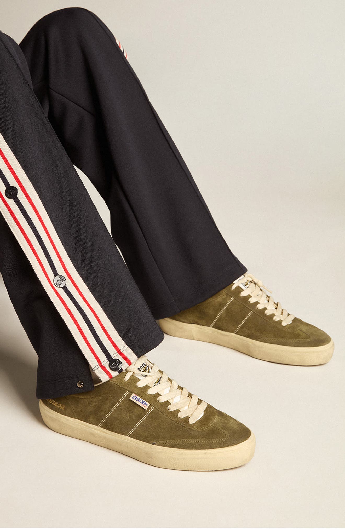 Golden Goose Soul Star Low Top Sneaker, Alternate, color, Olive Green/ White/ Milk