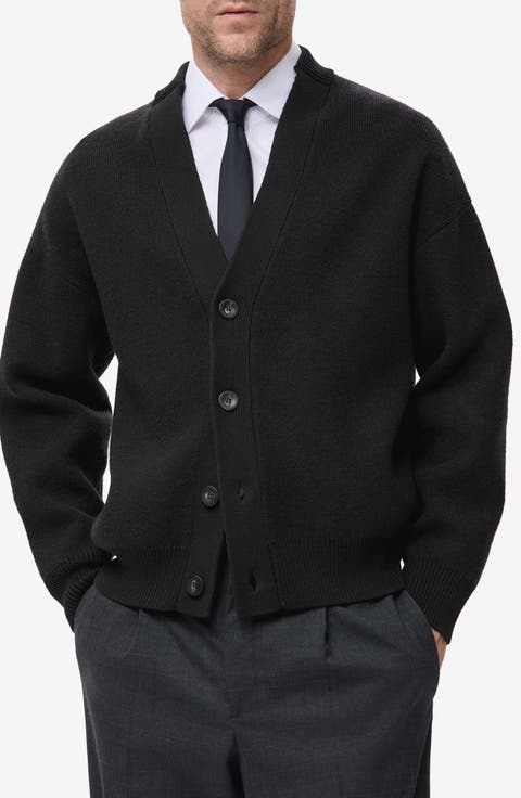 Relaxed Fit V-Neck Cardigan