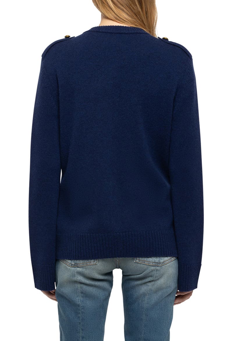 Lucyla Wool & Cashmere Cardigan, Alternate, color, MARINE