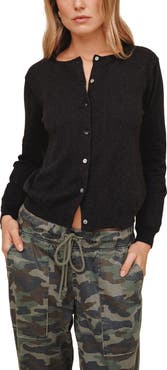 Bella Dahl Crewneck Cotton & Cashmere Cardigan