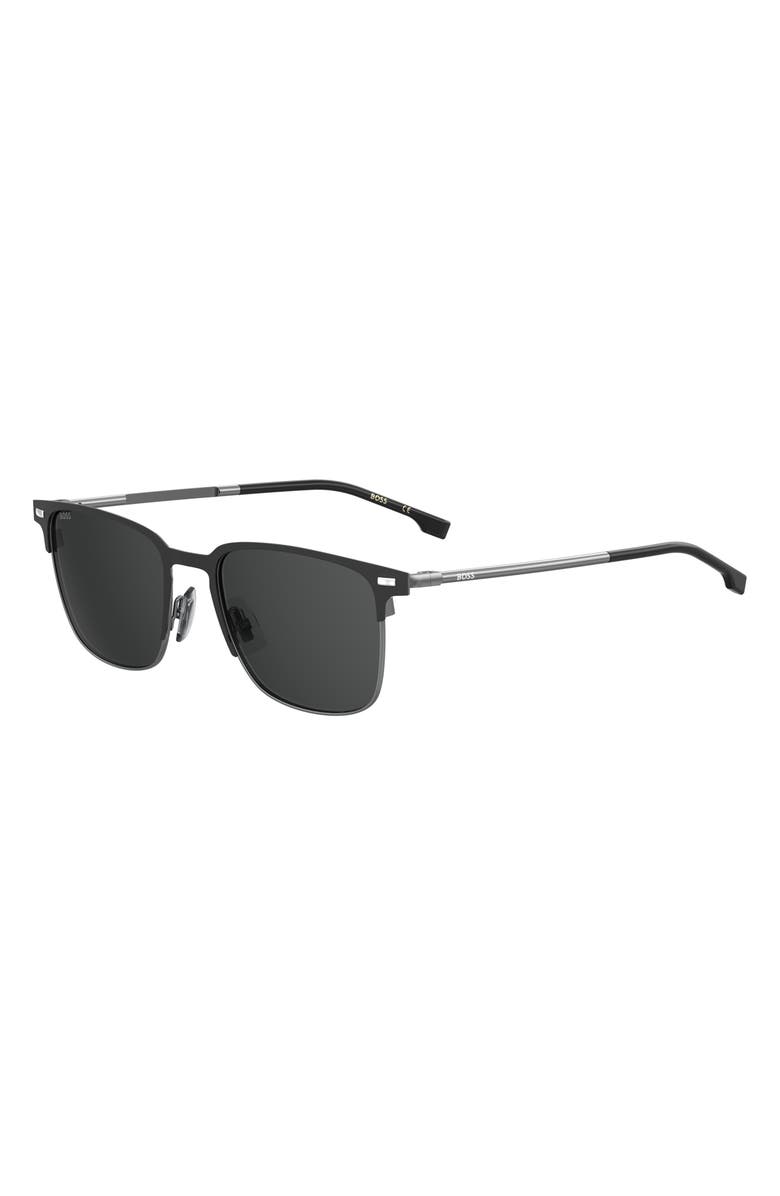 BOSS 54mm Square Sunglasses, Alternate, color, Matte Black