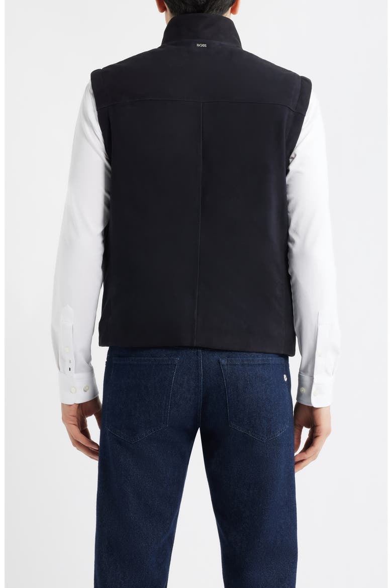Marens Leather Vest, Alternate, color, DARK BLUE