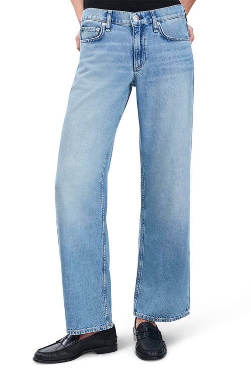 Rag & Bone Featherweight Saige Low Rise Wide Leg Jeans In Blue
