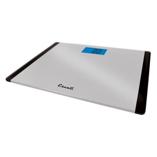 Escali Wide Body Glass Lcd Digital Scale In Gray