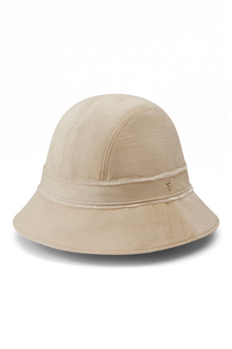 Valentine Velvet Cloche Hat, Main, color, CREAM
