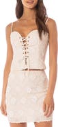 Maaji Frosted Lace Appliqué Crop Cotton Blend Cover-Up Top