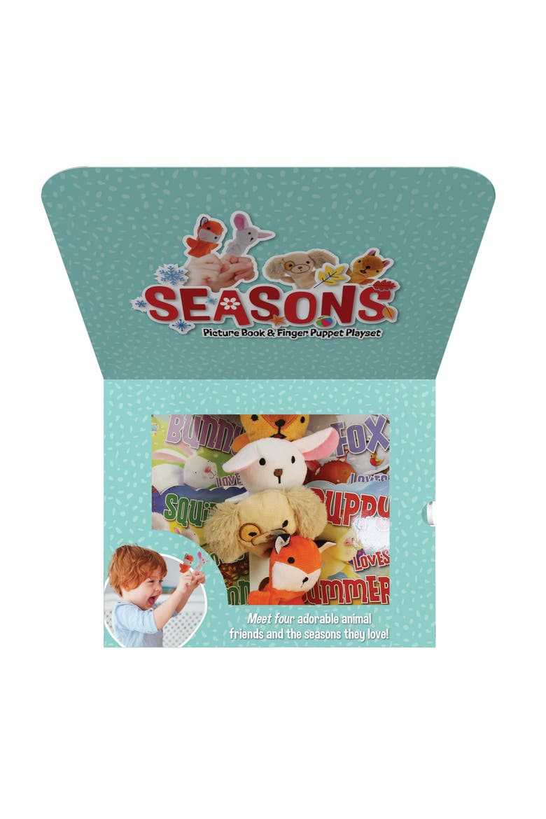 Four Seasons 4 Diecut Board Books With Finger Puppets, Alternate, color, Multicolored