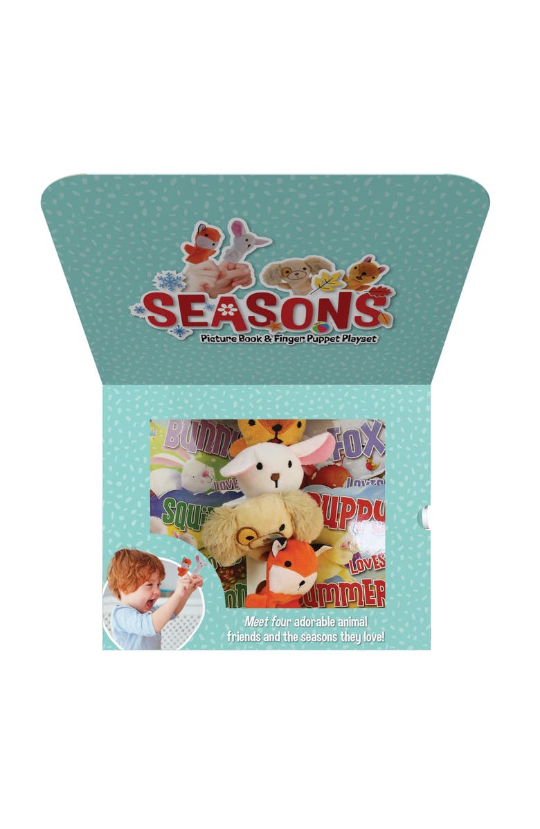 First Library Four Seasons 4 Diecut Board Books With Finger Puppets, Alternate, color, Multicolored