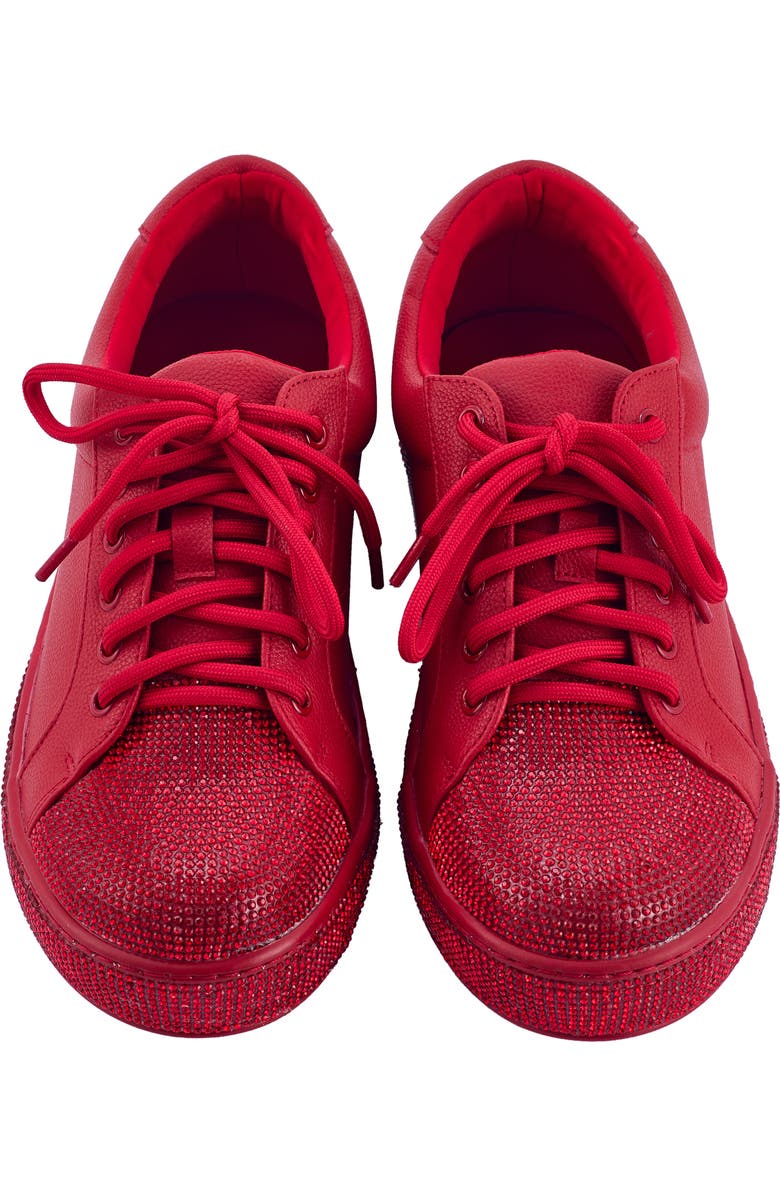 LADY COUTURE Legend Rhinestone Sneaker, Alternate, color, Red