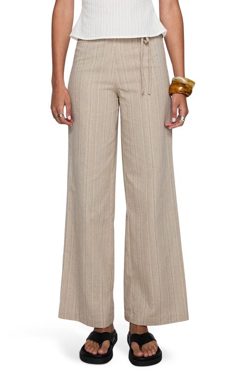 Princess Polly Rush Hours Tie Waist Flare Pants In White