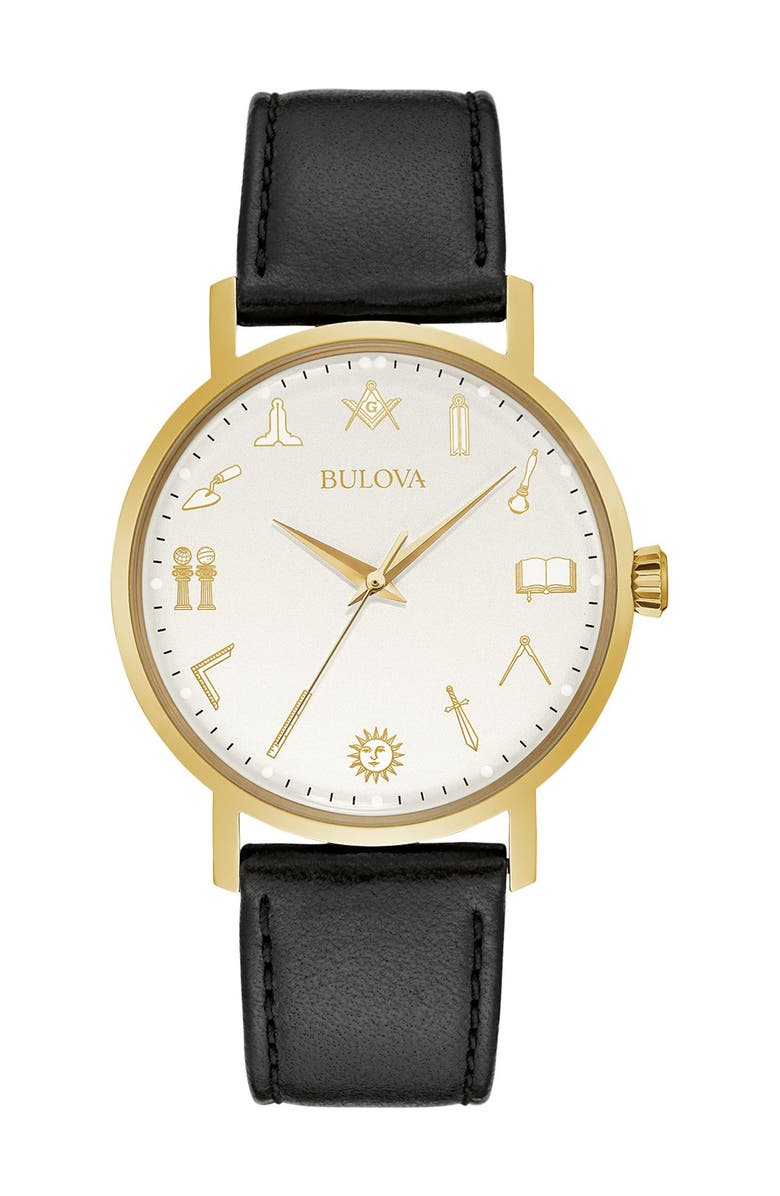 BULOVA Men's Strap Watch, 39mm, Main, color,