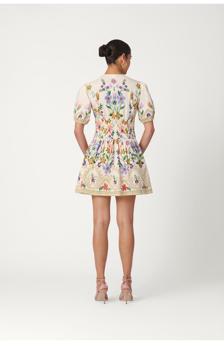 Shoshanna Hither Floral Tinsley Dress, Alternate, color, Lilac/Tangerine/Sand