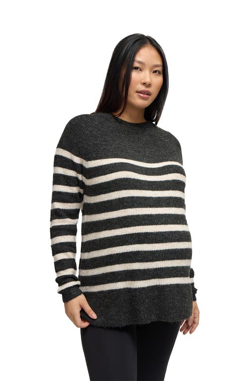 Ingrid & Isabel Raglan Maternity Mock Neck Sweater In Black
