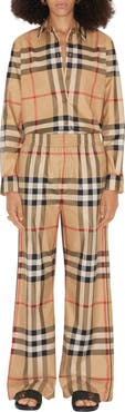 Burberry Check Cotton Trousers