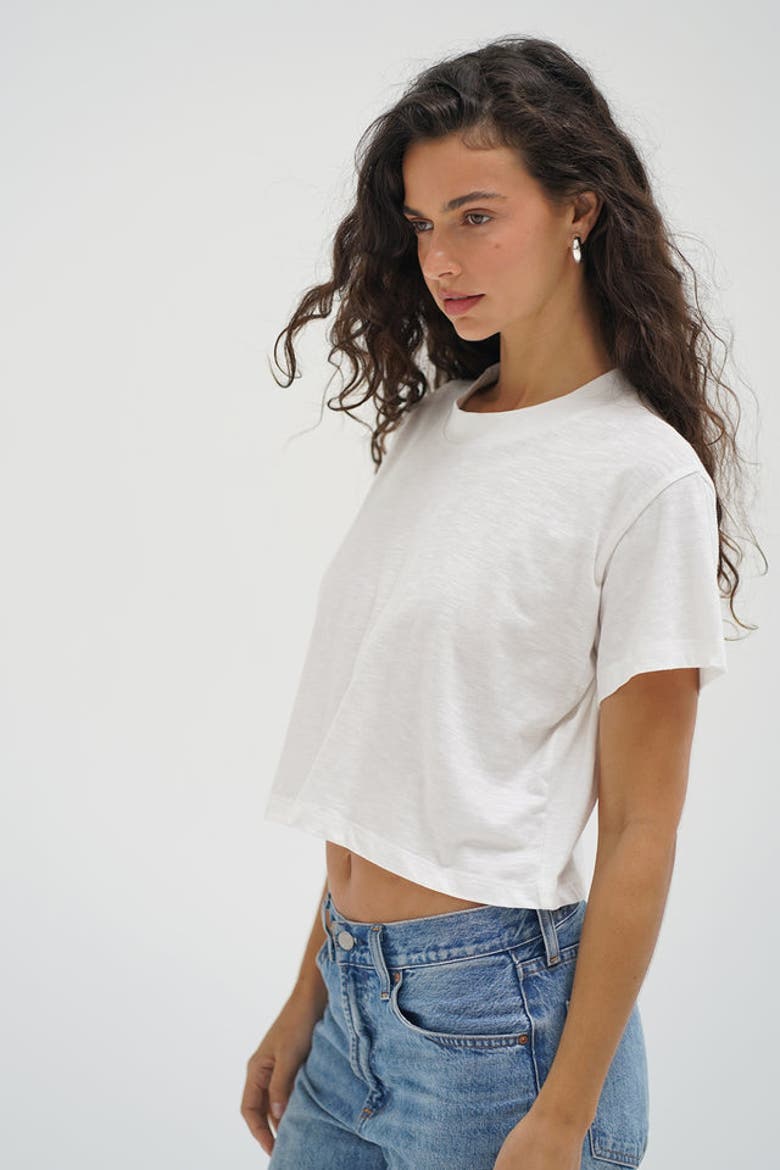 Ava Cotton Tee, Alternate, color, White