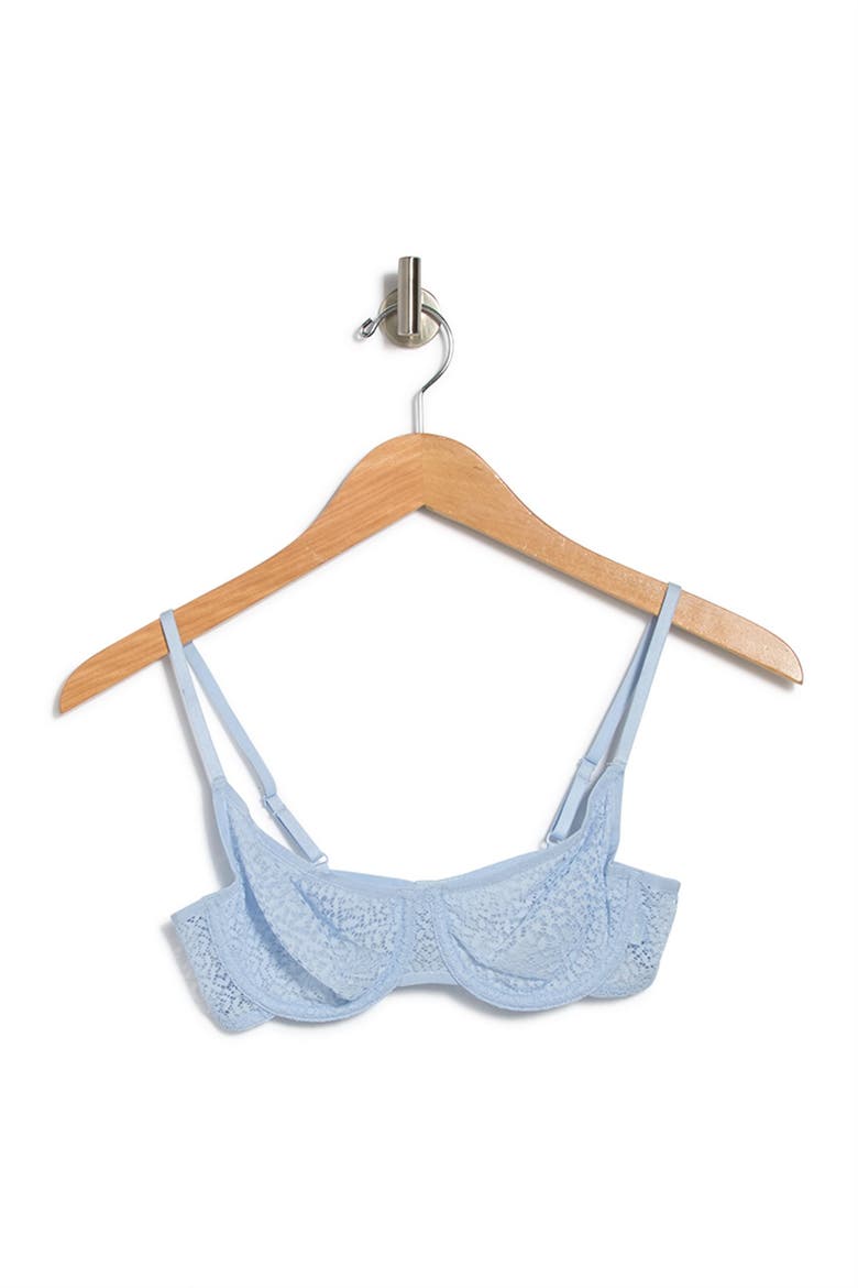 Modern Lace Unlined Demi Bra, Alternate, color, SKY