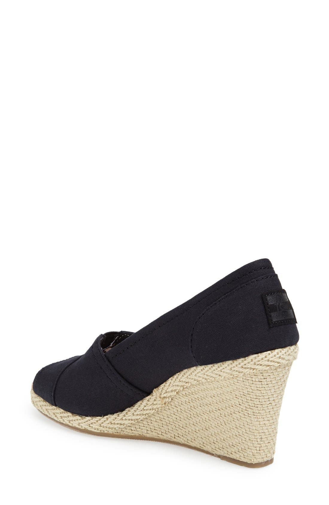 TOMS 'Calypso' Canvas Wedge, Alternate, color, 