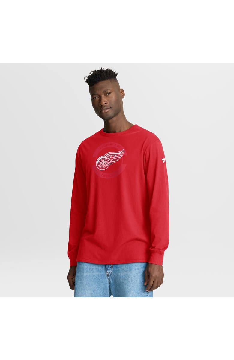 FANATICS Men's Fanatics Red Detroit Red Wings Authentic Pro Property Of Practice Long Sleeve T-Shirt, Main, color, Red
