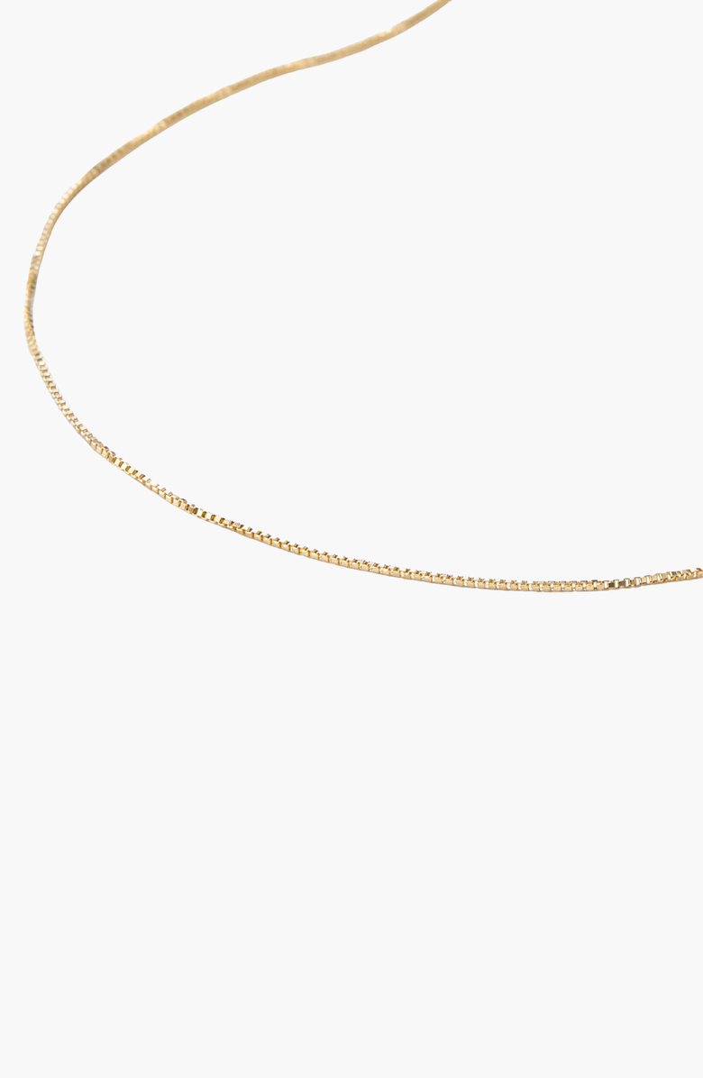 MEJURI Baby Box Chain Necklace, Alternate, color, 14K Yellow Gold