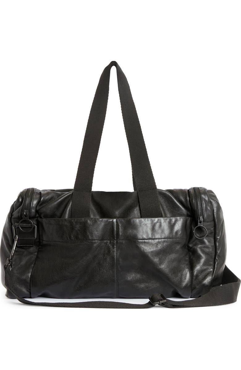 AllSaints Soma Holdall Leather Travel Duffle Bag, Alternate, color,