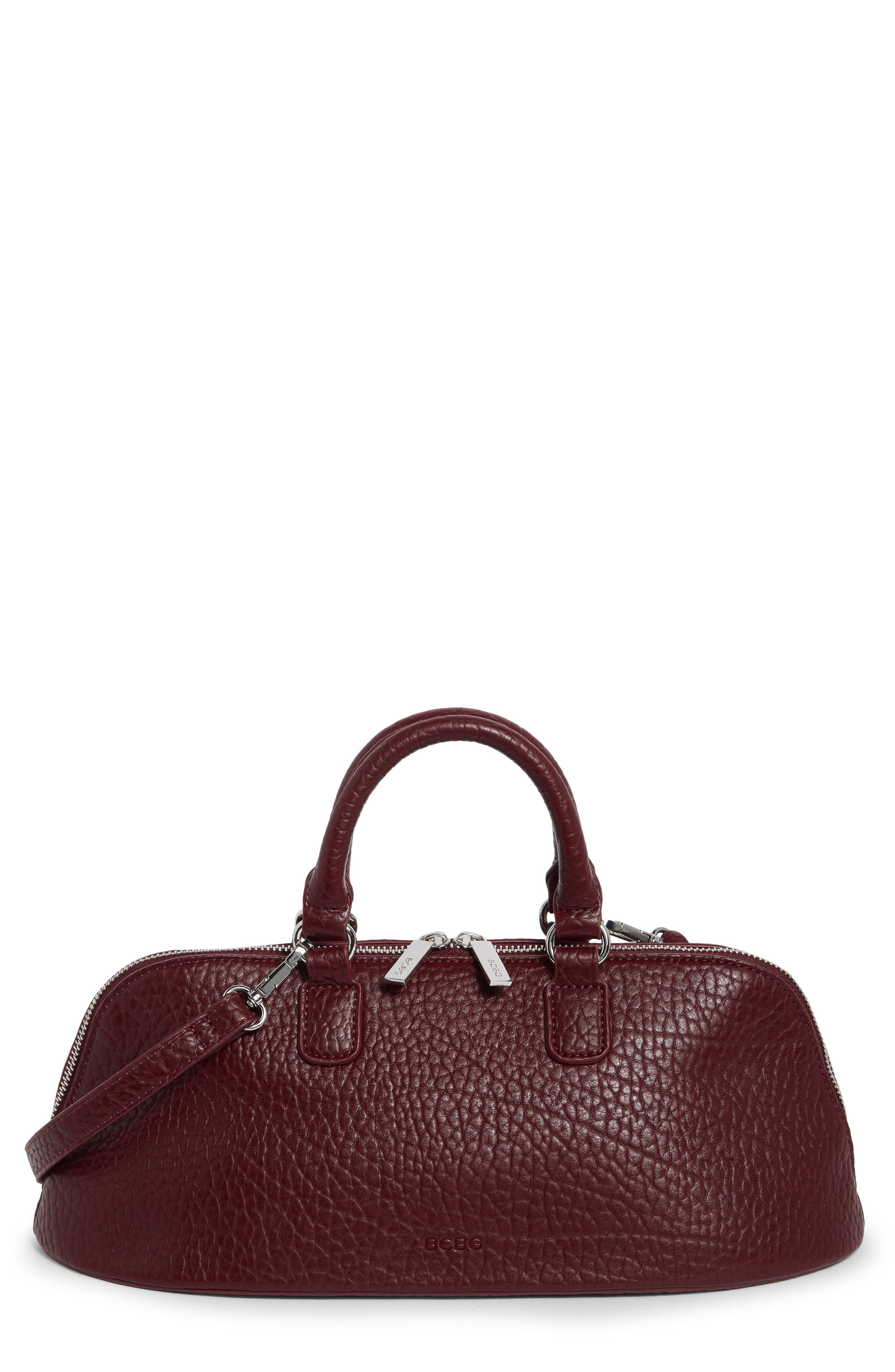 E-W Half Moon Satchel Faux Leather