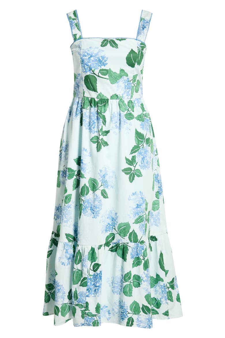 Mirla Floral Print Sleeveless Midi Dress, Alternate, color, BLUE-GREEN-MUL