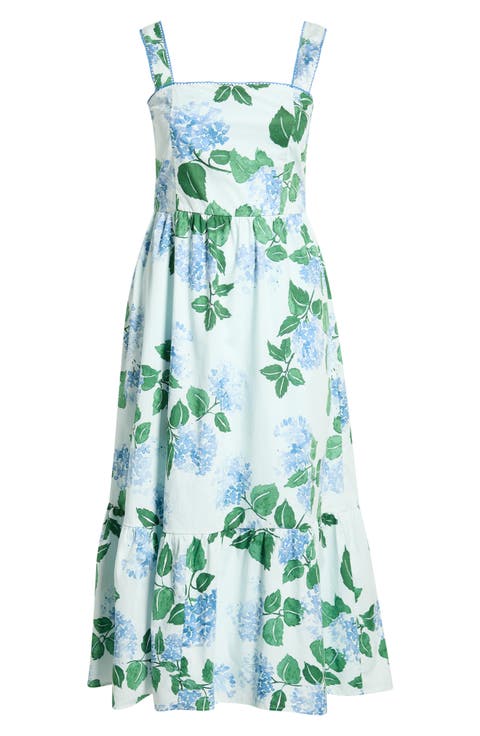 Mirla Floral Print Sleeveless Midi Dress (Plus)