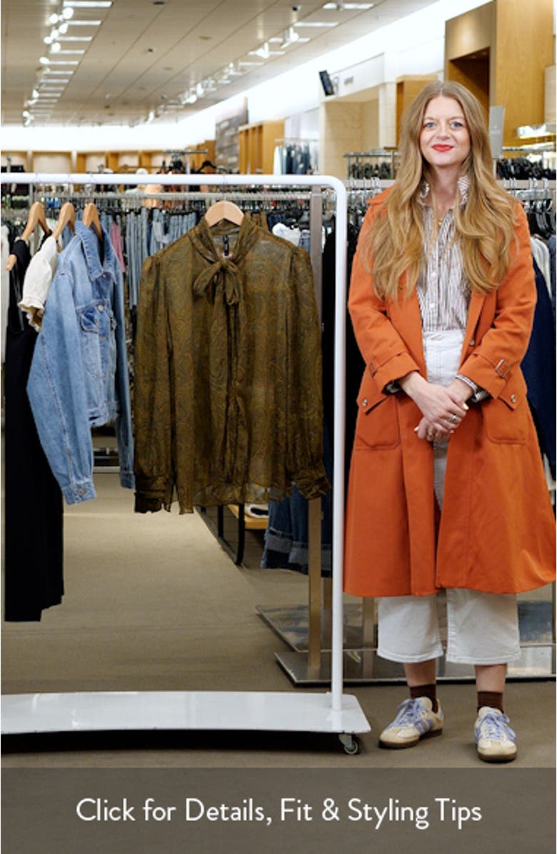 Print Tie Neck Shirt, sales video thumbnail