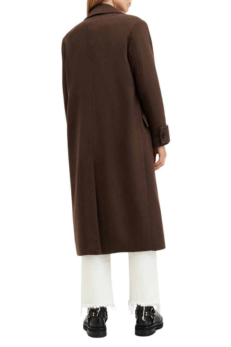 Mabel Double Breasted Coat, Alternate, color, SUGAR BROWN