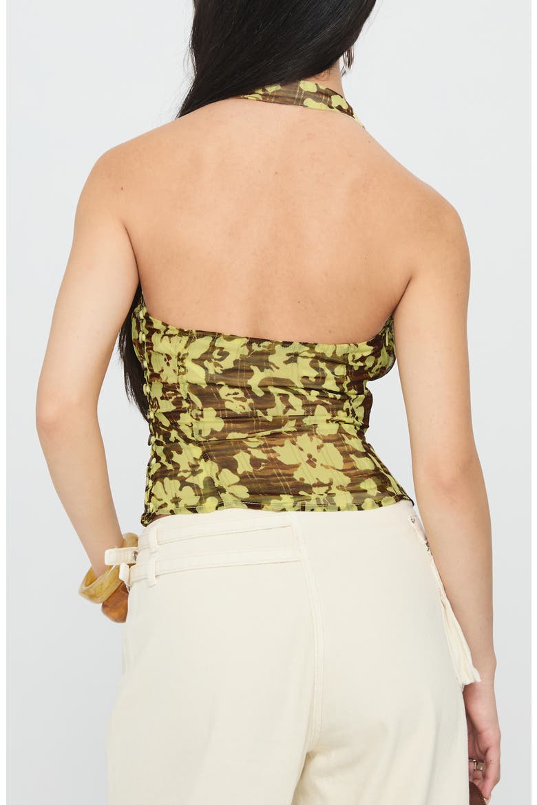 Aspyn Crop Halter Top, Alternate, color, YELLOW