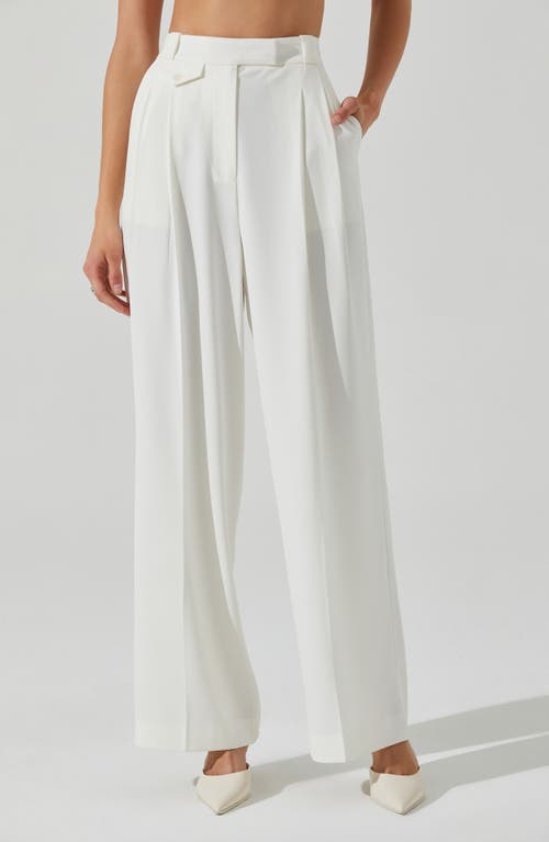 Astr The Label Bryony High Waist Wide Leg Pants In Off White
