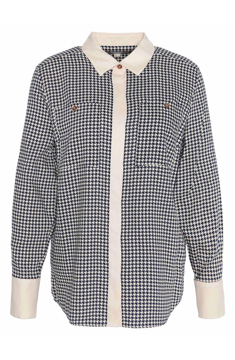 Barbour Kathryn Houndstooth Check Shirt, Alternate, color, Black/ Multi