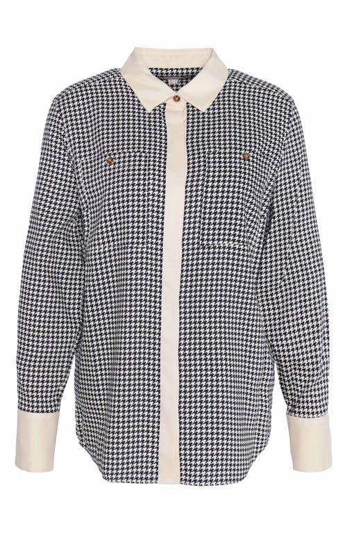 Barbour Kathryn Houndstooth Check Shirt In White