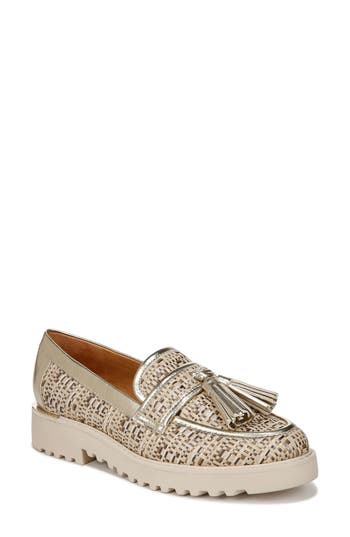 Franco Sarto Carolynn Lug Sole Loafers In Gold Multi