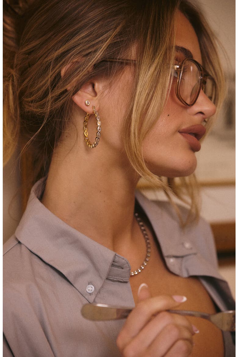 The Palais Eternity Hoop Earrings, Alternate, color, GOLD